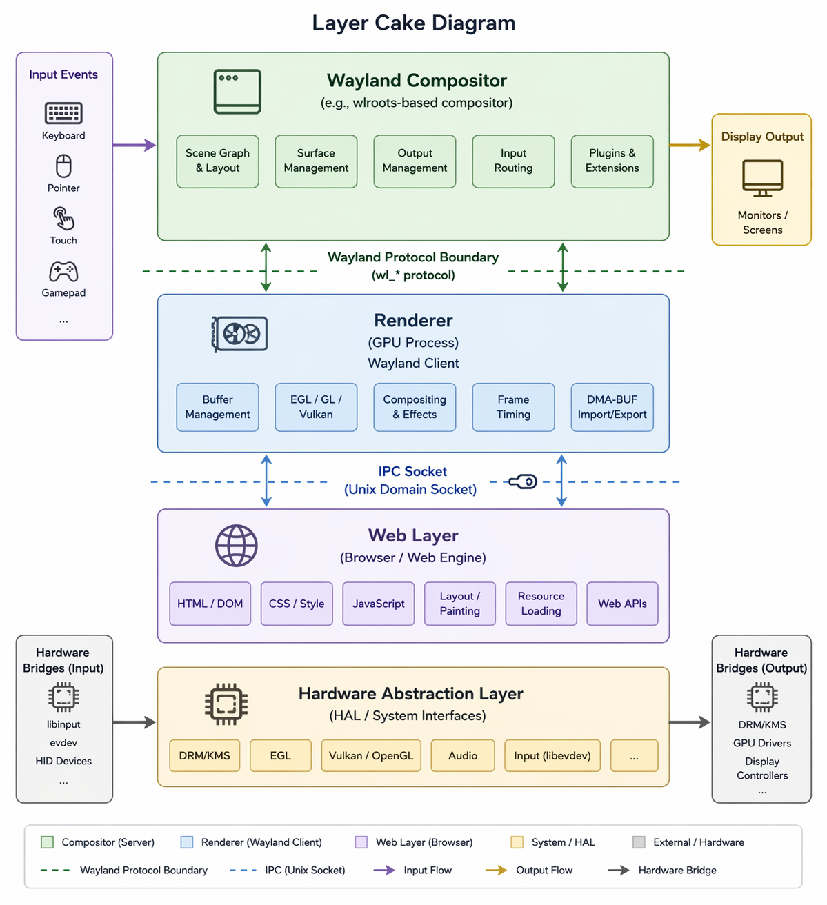 Layer cake architecture diagram